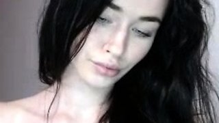 Hot brunette from squirt masturbating on webcam