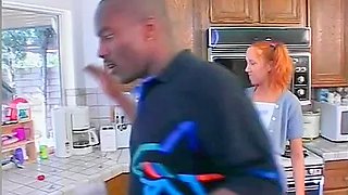 Teen babysitter gets herself a black cock