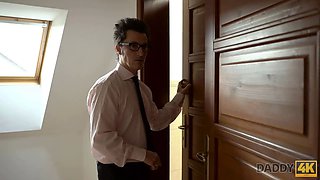 Daddy4k. mature daddy embarks morning by seducing son's blonda girlfriend