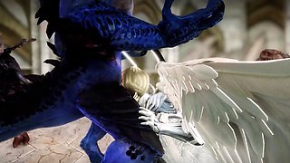 Hardcore 3D Porn Animation: Busty Blonde Angel Surrenders To a Gang Of Monsters Banging Her Pussy