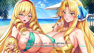 Busty milf maid in a sexy bikini gets filled up during training