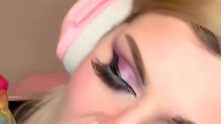 Gamer Girl Fucks Monster Dildo and Squirts Horny Gamer Girl Sucks and Fucks a Giant Monster Cock Until She Squirts