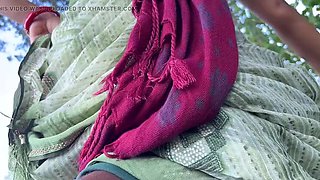 Desi girlfriend outdoor blowjob hardcore sex with Ritu in jungle - tight pussy, small tits, HD