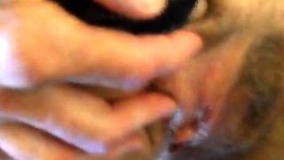 Hairy Mature Girl Close-up Cumshot