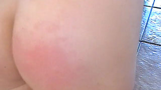 Blonde slut likes to be spanked by her guy