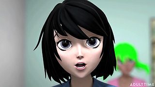 Hentai sex college episode 2 - big titty hentai milf begs for student's cum in front of the whole class!