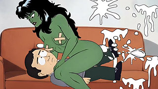 Slut She-hulk Gets Fucked on the First Date. Cartoon