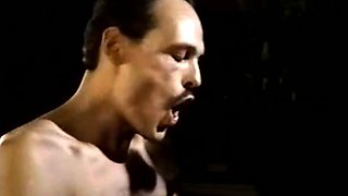 Brunette blowjob and hardcore copulate