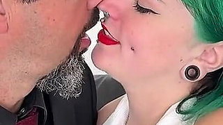 She Gets Laid with Her Boss, He's Excited About Her Tattoos and Green Hair!