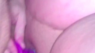 Dvp with Purple Dildo with a Huge Creampie