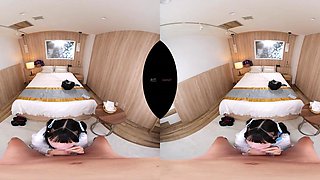 Japanese Beauty Craves VR Passion With Long Hair POV