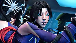 Psylocke Gets Pounded by Monster in Hardcore 3D Action