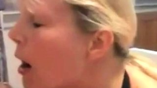 German Blonde Amateur Blowjob and Cum Swallowing