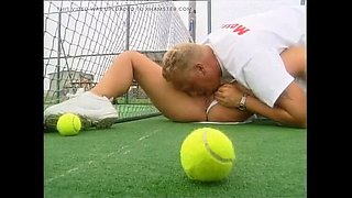 Vivian Schmitt gets her asshole rammed by her tennis coach outdoors