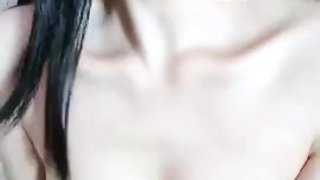 Japanese teen pussy pleased through panties