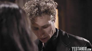 Horny MILF reporter dominated and railed