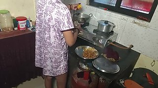 Indian Bride Fucked Hard in Kitchen While Cooking - Desi Bhabhi Rough Sex