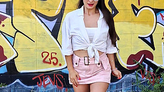 Risky Huge Pissing on the Street - Fun & Crazy