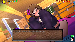 HornyCraft Minecraft Parody - Jenny Gives Steve a Hot Footjob for a Diamond! (Hentai Game Gameplay)