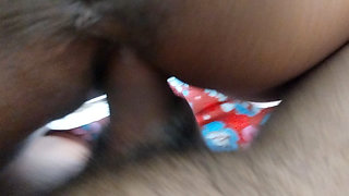 Very close Cock going in and out maid's ass and pussy