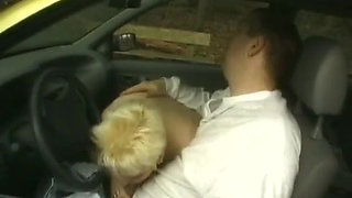 Chubby German MILF Got Her Pussy Fingered and Licked in Car