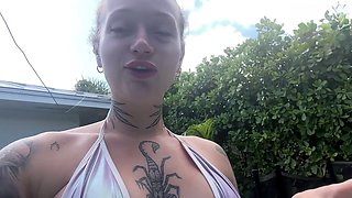 Public pool, public stranger, poolside fuck