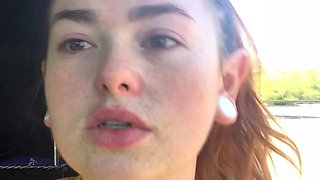 Busty amateur teen outdoor hardcore facial action