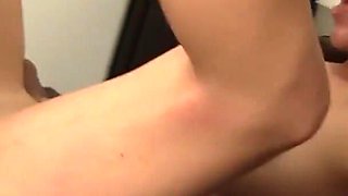 Hot Binky Bangs takes on boss' huge black cock and enjoys fucking it