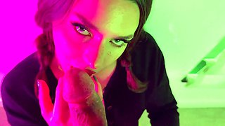 Brunette Babe Takes a Deep Anal Pounding and Swallows Every