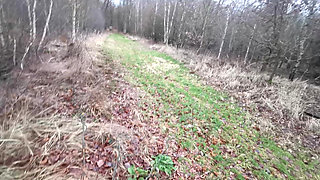 Completely Naked Tit Punishment in the Woods