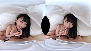 Petite Japanese Student's VR Passion in Uniform Heat