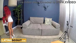Amateur Latina Teen with Big Booty Gets Hard Doggystyle Fuck by Big White Cock in Reality Casting