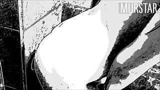 Cartoon  girl with dildo in shower...