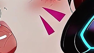 60 Frames, 1080p, D.va the Second Episode, the Innocent and Adorable Dva, Along with a Perfect Artful Oral Sex Scene. Blowjob,