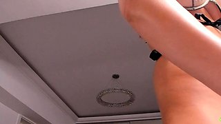 Cute curly brunette solo webcam masturbation