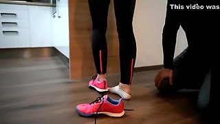 Gym socks and feet slave