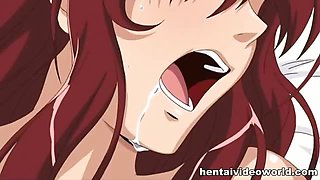 Sexy anime schoolgirl seduced by her coed