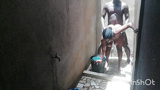 My best friend's wife called me in the shower while she was washing her private parts. I couldn't resist the temptation.