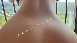 Baristajazx Getting Backshots In The Balcony