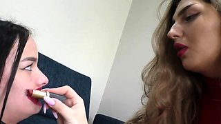 Valeria Having Fun With Her Ugly Slave Girl Makeup And