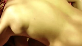 Lucky is a hot blonde teen who has big boobs and