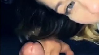 Cherie Snaps Sloppy Blowjob In The Car