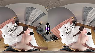 Teen Brunette's hot Peachy Pussy gets POV pleasure in VR