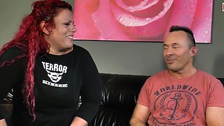 German redhead BBW milf neighbor approached and fucked