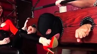 Goddess Brianna & Mistress Kendra - Strapon Foot Slave