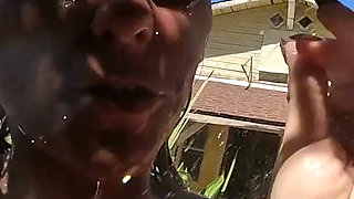 Free Use Wife Gets Facial in Outdoor Shower