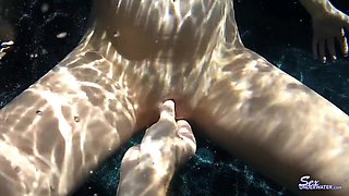 Incredible bimbo under water sex mind-boggling story