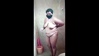 Desi Village Bhabhi Nude Bathing Natural Tights Showing Puffy Nipples Press Massage with Dirty Talks Fucking for Stepbrother