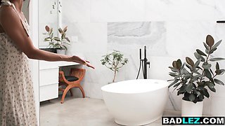 Ebony realtor rails huge hooters wife client