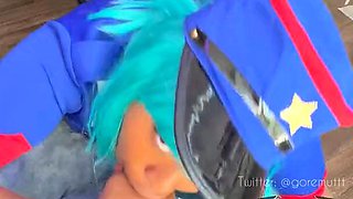POV Slutty Officer Jenny Brings you in For Lewd Questioning